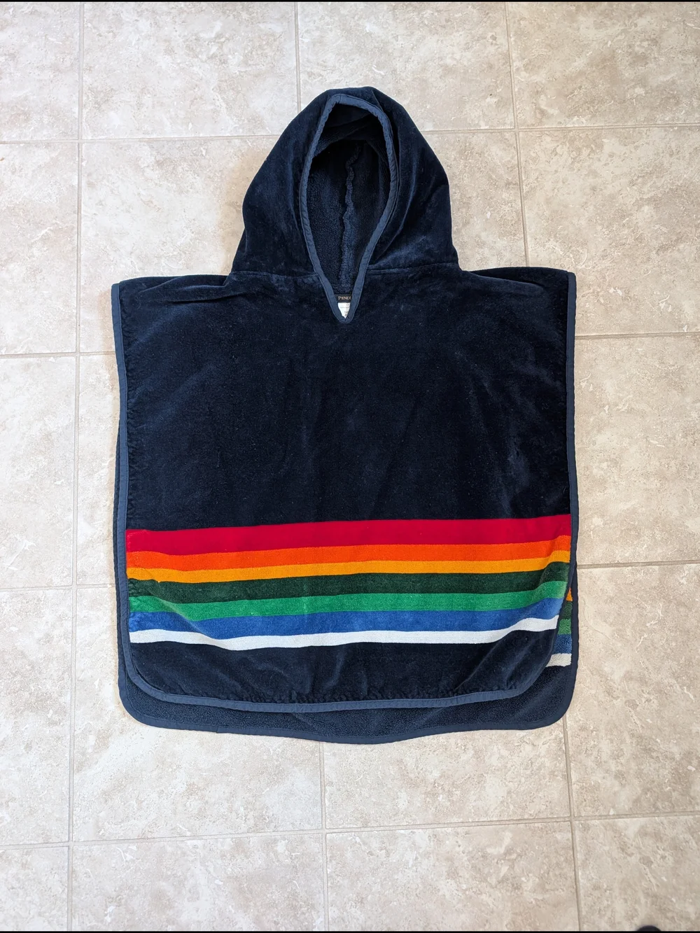 Pendleton Towel Poncho Crater Lake Hooded Surf Swim Beach Wearable Youth Kids